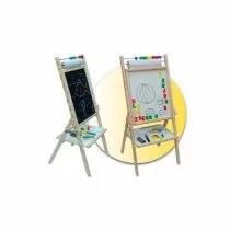 3TOYMS Tablica Stojąca magnetyczno kredowa + akcesoria 90 cm - 3TOYSM - Tablice dla dzieci - miniaturka - grafika 1