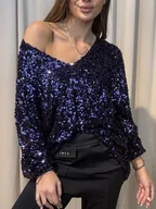 Bluzki damskie - Bluzka cekinowa Marina - miniaturka - grafika 1