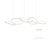 Lampy sufitowe - Redo 01-2597 - LED Żyrandol ściemnialny na lince BIAS LED/108,6W/230V 3000K biały - miniaturka - grafika 1