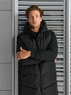 Kurtki męskie - Sinsay - Długa kamizelka - czarny - miniaturka - grafika 1