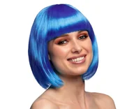 Dodatki do strojów karnawałowych - Peruka Kabaret, niebieska - miniaturka - grafika 1