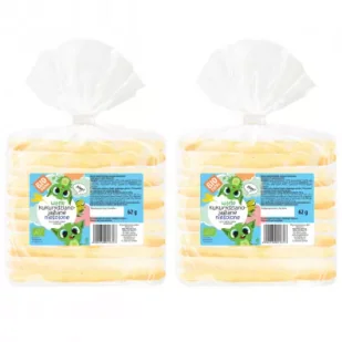 Biominki Wafle kukurydziano-jaglane niesolone Zestaw 2 x 62 g Bio - Inne przekąski suche - miniaturka - grafika 1