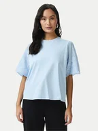 Koszulki i topy damskie - YAS T-Shirt Lex 26033890 Błękitny Regular Fit - miniaturka - grafika 1