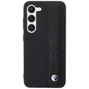Etui BMW do Samsung Galaxy S23 HardCase Leather Textured & Stripe czarny - Etui i futerały do telefonów - miniaturka - grafika 3