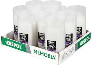 ZESTAW Wkłady do zniczy parafinowe BISPOL P500 80H 10szt. + Zapałki DABSTER_PL 38szt. - Lampiony i znicze - miniaturka - grafika 1