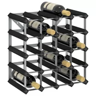 Stojaki na wino - VidaXL Lumarko Stojak na 20 butelek wina, czarny, lite drewno sosnowe 325914  VidaXL - miniaturka - grafika 1