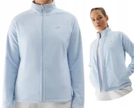 Bluzy damskie - Damska bluza polarowa ze stójką 4F 4FWSS24TFLEF179-34S Niebieski - miniaturka - grafika 1