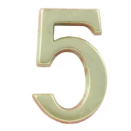 Akcesoria do drzwi - Cyfra 5, 5 cm ZnAl, nikiel-satyna - miniaturka - grafika 1