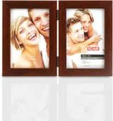 Ramki na zdjęcia - Ramka dębowa, drewniana ciemny brąz (na 2 zdjęcia 15x21cm) - miniaturka - grafika 1