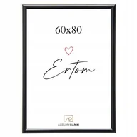 Ramki na zdjęcia - Ramka na zdjęcie 60x80 Ertom LINE STYLE Czarna - miniaturka - grafika 1