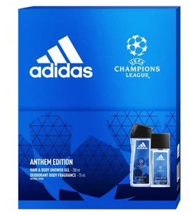 Adidas Zestaw prezentowy UEFA VII, żel pod prysznic 250 ml + dezodorant z atomizerem 75 ml 3616302037230 - Zestawy kosmetyków męskich - miniaturka - grafika 1