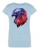 Koszulki i topy damskie - T-Shirt damski kolorowy nadruk głowa ORZEŁ r.M - miniaturka - grafika 1