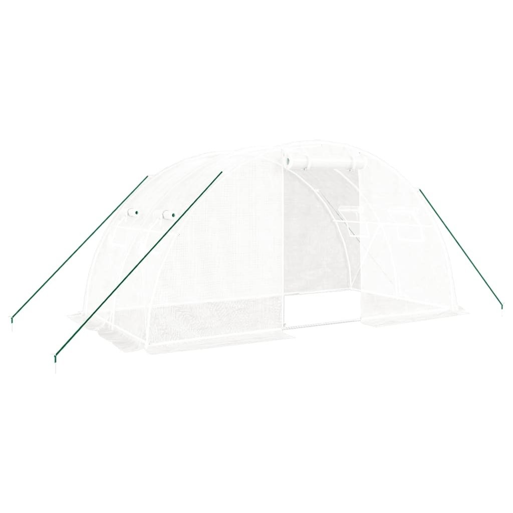 Prolenta Premium - Szklarnia z ramą stalową biała 8 m² 4x2x2 m