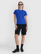 Spodenki rowerowe - 4F Spodenki rowerowe damskie - czarne L - miniaturka - grafika 1