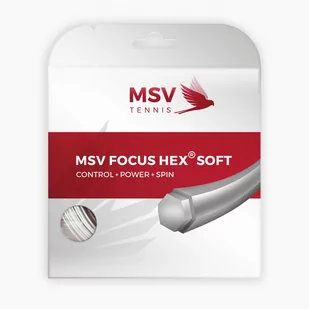 Naciąg do rakiety tenisowej MSV Focus Hex Soft bialy set 12 m. 1,30 mm. - Tenis ziemny - miniaturka - grafika 1