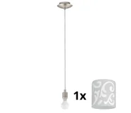 Lampy sufitowe - Eglo - LED Żyrandol na lince MY CHOICE 1xE14/4W/230V chrom/biały - miniaturka - grafika 1