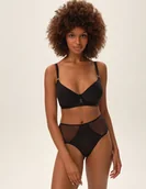 Komplety bielizny - Majtki majtki z wysokim stanem Ohara - czarny S - miniaturka - grafika 1