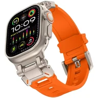 Akcesoria do smartwatchy - Pasek bransoleta Alogy Luxury Metal + TPU Band do Apple Watch 42/44/45/49mm Orange - miniaturka - grafika 1