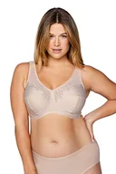 Biustonosze - Ulla Popken Damski biustonosz Entlastungs-bh, Nadelstreifen C-g, Biała perła, 125E - miniaturka - grafika 1