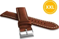 Akcesoria do smartwatchy - Lavvu LAVVU XXL Naturalnie barwiony brązowy pasek NATURE ze skóry Top Grain - 20 XXL - miniaturka - grafika 1