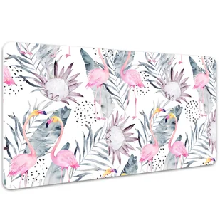 Podkładka na całe biurko Flamingi 100x50 cm - Podkładki na biurko - miniaturka - grafika 1