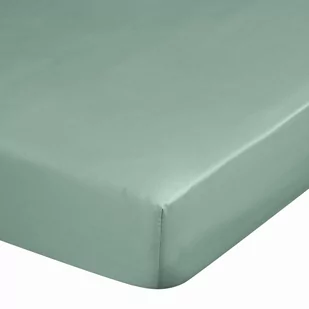 Wysokie prześcieradło satynowe z gumką miętowe 180x200+30cm - Prześcieradła - miniaturka - grafika 1