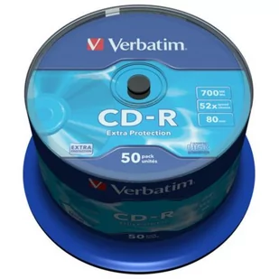 Verbatim Dysk Extra Protection CD-R 700MB/80min 52x Extra Protection 50 szt 43351) - Nośniki danych - miniaturka - grafika 1