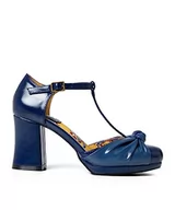 Czółenka - Joe Browns Damskie czółenka z patentowym węzłem skręconym w kształcie litery T, niebieskie, 37 EU, NIEBIESKI, 37 EU - miniaturka - grafika 1