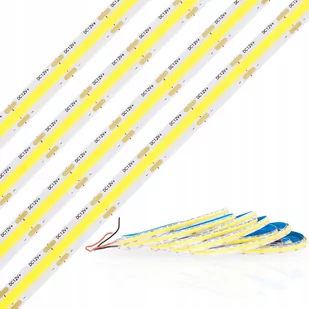 Taśma LED Pasek COB 12V 50W 1920LED Zimna 8mm 5m - Taśmy LED - miniaturka - grafika 1