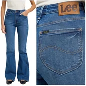 Spodnie damskie - Lee BREESE flare Hyper Mid wysokie damskie spodnie jeansowe dzwony W31 L33 - miniaturka - grafika 1