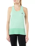 Koszulki i topy damskie - Salomon Damski tank top Cross Run Tank W, niebieski (Beach Glass/Pool Blue/Heather), S - miniaturka - grafika 1