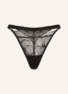 Calvin Klein Stringi Ck Black Floral Lace schwarz - Majtki damskie - miniaturka - grafika 1