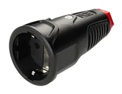 Gniazdka elektryczne - PCE Gniazdo przenośne gumowe 16A 2P+Z 230V VDE IP20 /pełna guma/ TAURUS2 2520-sr 2520-sr - miniaturka - grafika 1