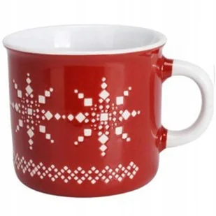 Czerwony Kubek Świąteczny Ceramiczny Kubeczek Prezent 170 Ml Sweterek - Kubki - miniaturka - grafika 1