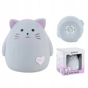 Skarbonki - Skarbonka plastikowa z otwieranym wieczkiem dla dzieci szary kotek Kite - miniaturka - grafika 1