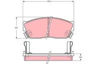 Klocki hamulcowe - TRW Zestaw klocków hamulcowych, hamulce tarczowe GDB750 - miniaturka - grafika 1