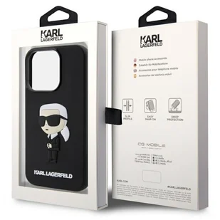 Karl Lagerfeld KLHCP14L3DRKINK iPhone 14 Pro 6.1" czarny/black hardcase Rubber Ikonik 3D - Etui i futerały do telefonów - miniaturka - grafika 8