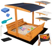 Place zabaw - PIASKOWNICA DASZKIEM IMPREGNOWANA DREWNIANA 120 OTWORY INSTRUKCJA VIDEO 3D - miniaturka - grafika 1