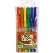 Długopisy - Penmate Kolori Długopis żelowy neonowy 6 kolorów - miniaturka - grafika 1