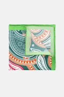 Krawaty i muchy męskie - Poszetka Zielona Jedwabna Wzór - miniaturka - grafika 1