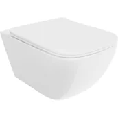 Miski WC - Mexen Timo miska wc Rimless Tornado z deską wolnoopadającą slim, duroplast, biała połysk - 30650200T - miniaturka - grafika 1