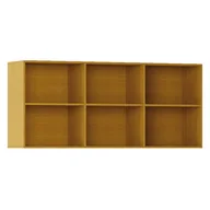 Meblościanki - Biblioteka INTEGRO z półkami, wyższa, 835 x 1750 x 400 mm, 6 półek, czereśnia - miniaturka - grafika 1