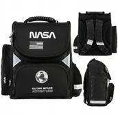 Plecaki szkolne i tornistry - Tornister szkolny Paso plecak 1-3 klasa dla pierwszoklasisty Nasa czarny - miniaturka - grafika 1