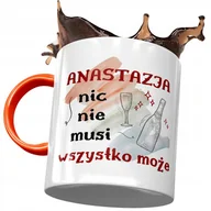 Kubki - Kubek Pomarańczowy Dla Anastazji Any Na Prezent z Nadrukiem ze Zdjęciem+ Opakowanie na prezent (wzór 01) - miniaturka - grafika 1