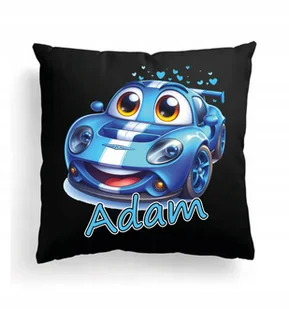 CZARNA Poduszka Z IMIENIEM Na Wielkanoc AUTA ZYGZAK NIEBIESKI SAMOCHÓD - Poduszki dekoracyjne CZARNA Poduszka Z IMIENIEM Na Wielkanoc AUTA ZYGZAK NIEBIESKI SAMOCHÓD - Poduszki dekoracyjne - miniaturka - grafika 1