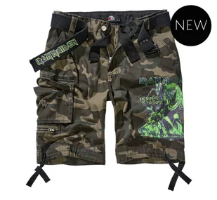 spodnie bojówki krótkie IRON MAIDEN SAVAGE SHORTS - THE NUMBER OF THE BEAST darkcamo-M - Spodnie męskie - miniaturka - grafika 1