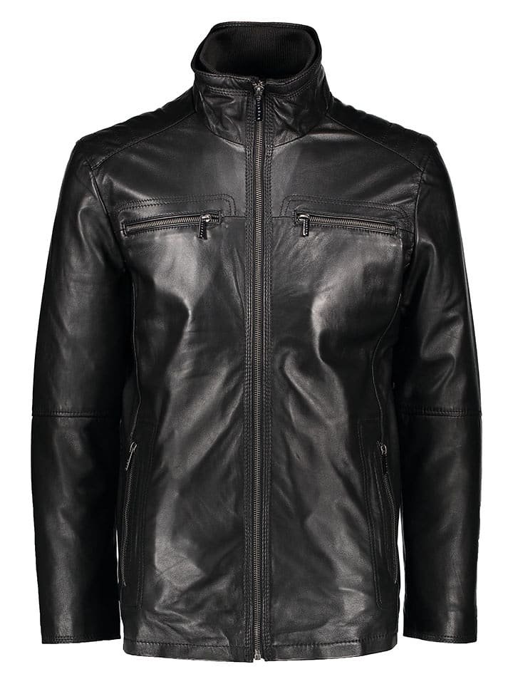 Bugatti Skórzana kurtka w kolorze czarnym