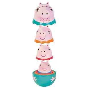 Świnka Peppa Rodzinka układanka - TOMY - Figurki dla dzieci - miniaturka - grafika 1
