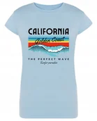 Koszulki i topy damskie - T-Shirt damski kolorowy nadruk California r.L - miniaturka - grafika 1