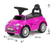 Jeździki dla dzieci - Pojazd Fiat 500 Pink - miniaturka - grafika 1
